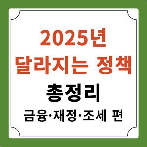 2025년 정책 총정리